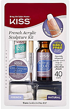 Kup Zestaw do akrylu do sztucznych paznokci - KISS Acrylic French Manicure Fake Nails Sculpture Kit