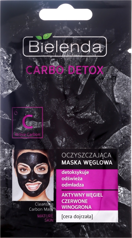 Oczyszczająca maska węglowa do cery dojrzałej - Bielenda Carbo Detox