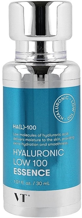 Intensywnie nawilżające serum do twarzy, szyi i dekoltu - VT Cosmetics Hyaluronic Low 100 Essence — Zdjęcie N1