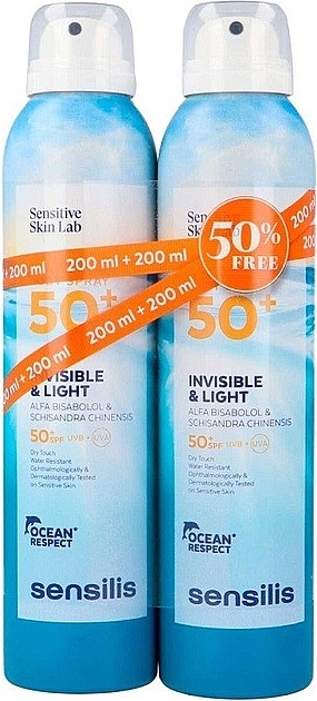 Zestaw - Sensilis Invisible & Light (b/spray/2x200ml) — Zdjęcie N1