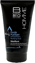 Oczyszczający płyn matujący do twarzy - BcomBIO Homme 4in1 Purifying Mattifying Fluid — Zdjęcie N1