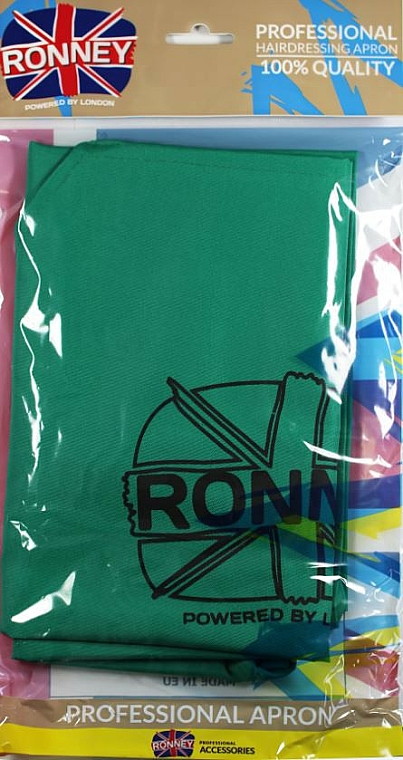Ochronny fartuch, zielony - Ronney Professional Hairdressing Apron Green — Zdjęcie N1