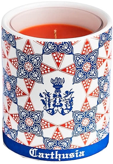 Ceramiczny świecznik z pokrywką, czerwony - Carthusia Candle Holder Red — Zdjęcie N2