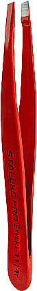 Pęseta do brwi - Staleks Pro Expert 11 Type 4 Red Te-11/4 — Zdjęcie N1