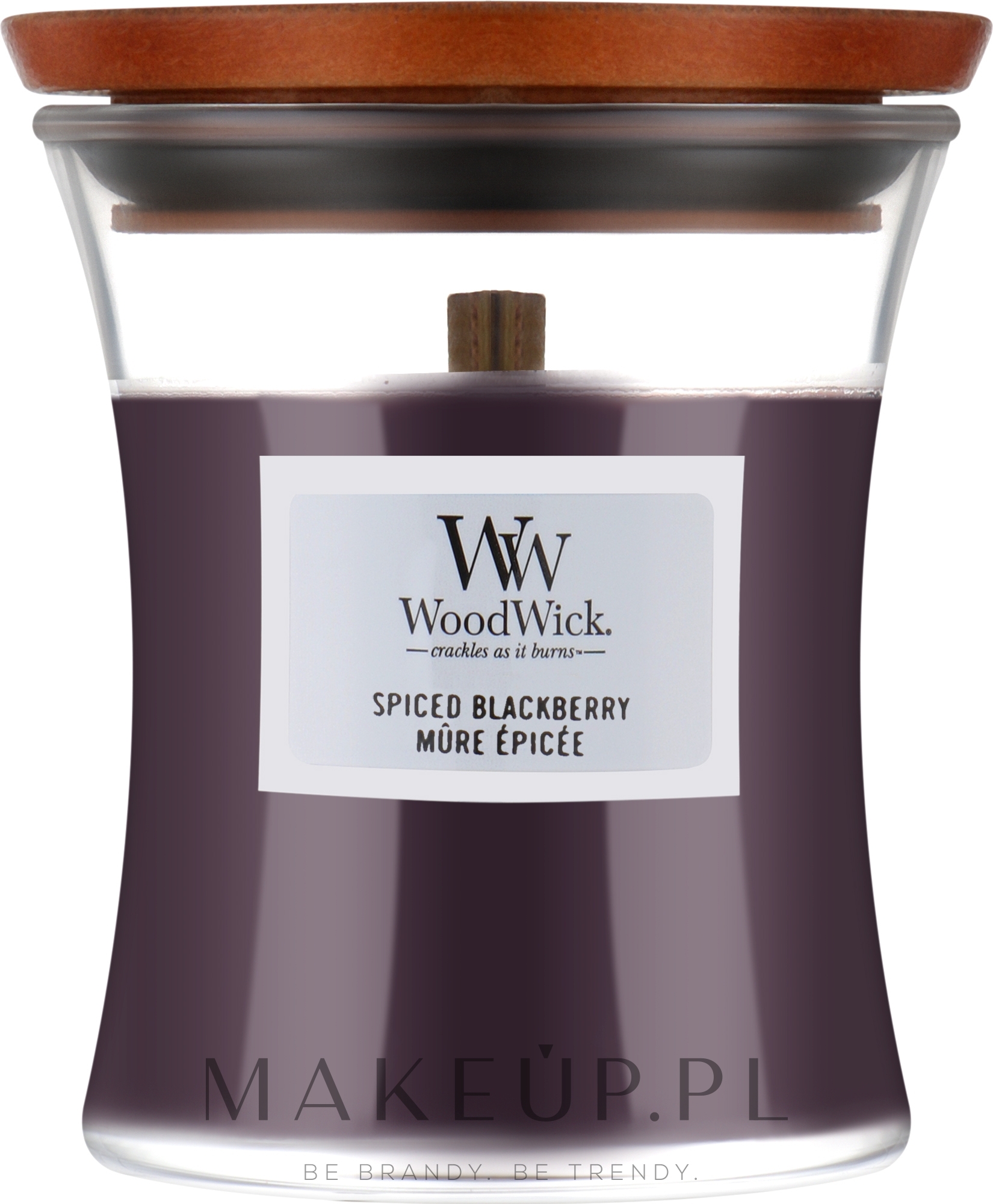 Świeca zapachowa w szkle - WoodWick Hourglass Candle Spiced Blackberry — Zdjęcie 85 g
