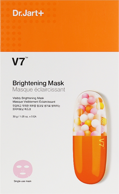Rozjaśniająca maska do twarzy z kompleksem witamin - Dr. Jart+ V7 Brightening Mask — Zdjęcie N1