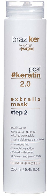 Wygładzająca maska do włosów po keratynowym prostowaniu - Braziker Hair Mask After Keratin Straightening — Zdjęcie N1