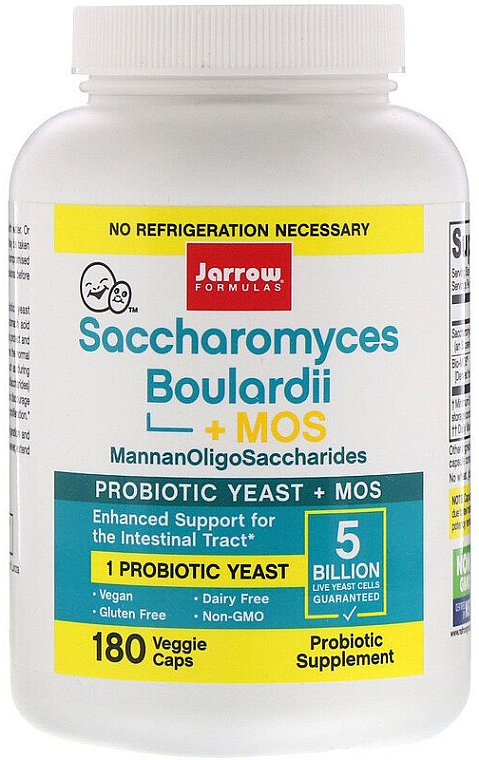 Suplement diety wspomagający przewód pokarmowy - Jarrow Formulas Saccharomyces Boulardii + MOS  — Zdjęcie N2