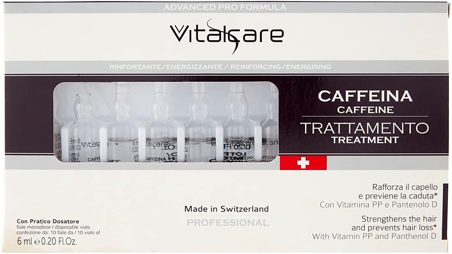 Środek przeciw wypadaniu włosów - Vitalcare Professional Made In Swiss Caffeine Treatment — Zdjęcie N2