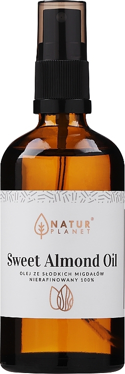 Olej ze słodkich migdałów - Natur Planet Sweet Almond Oil 100% — Zdjęcie N1
