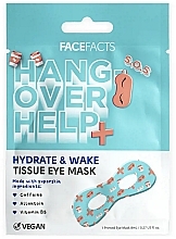 Nawilżająca maseczka pod oczy z kofeiną, allantoiną i witaminą B5 - Face Facts Hangover Help Hydrating Tissue Eye Mask  — Zdjęcie N1