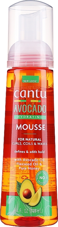 Nawilżająca pianka do włosów - Cantu Avocado Hydrating Hair Styling Mousse — Zdjęcie N1