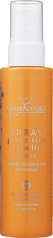 Ochronny spray do włosów z papają - MaterNatura Hair Protection Spray With Papaya — Zdjęcie N1