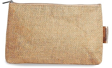 Lniana kosmetyczka, beżowa - IDC Institute Linen Cosmetic Bag — Zdjęcie N1