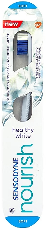 Miękka szczoteczka do zębów, niebieska - Sensodyne Nourish Healthy White Soft Toothbrush — Zdjęcie N1