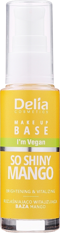 Rozświetlająca i rewitalizująca baza pod makijaż - Delia So Shiny Mango Make Up Base  — Zdjęcie N1