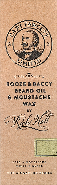 Zestaw do makijażu - Captain Fawcett Ricki Hall's Booze & Baccy (beard/oil/50ml + wax/15ml) — Zdjęcie N1