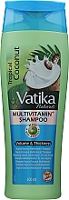 Kup Kokosowy szampon dodający włosom objętości - Dabur Vatika Tropical Coconut Multivitamin Shampoo