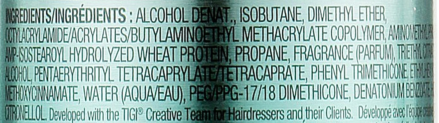 Silnie utrwalający lakier do włosów - Tigi Bed Head Hard Head Hairspray Extreme Hold Level 5 — Zdjęcie N5