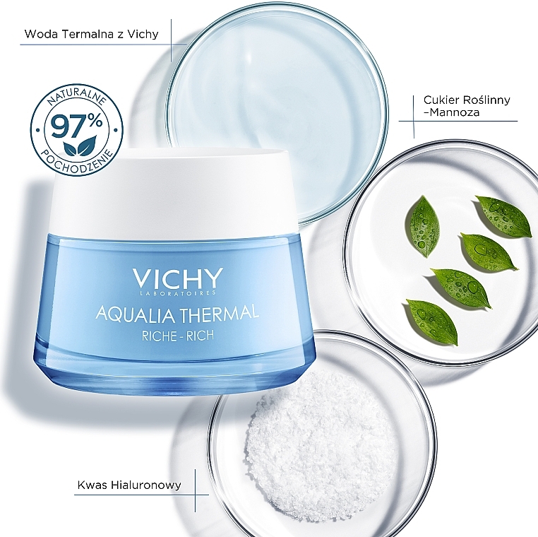 PRZECENA! Bogaty krem nawilżający na dzień Kwas hialuronowy - Vichy Aqualia Thermal Rich Cream * — Zdjęcie N9