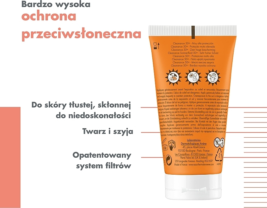 Krem przeciwsłoneczny do skóry problematycznej - Avene Solaires Cleanance Sun Care SPF 50+ — Zdjęcie N6