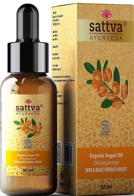 Organiczny olej arganowy - Sattva Ayurveda Organic Argan Oil — Zdjęcie N1