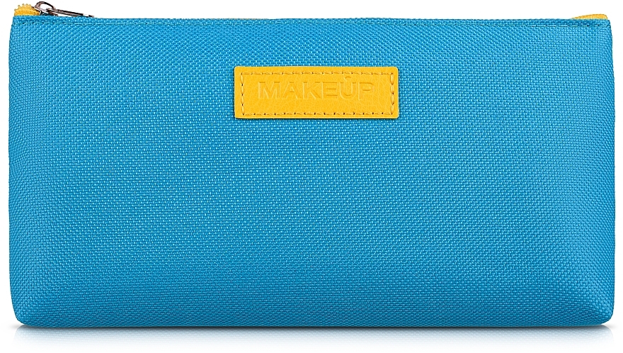 Kosmetyczka materiałowa, niebiesko-żółta 19x10x2 cm Freedom - MAKEUP Cosmetic Bag Blue Yellow — Zdjęcie N1