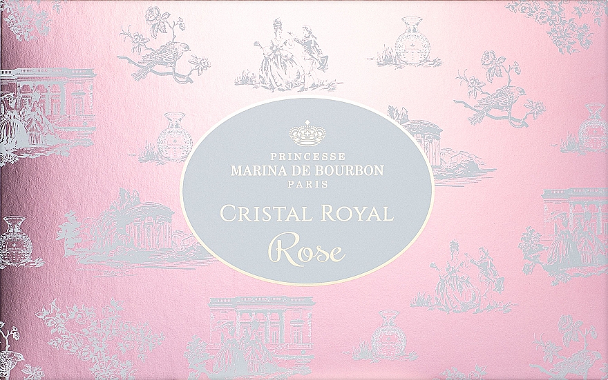 Marina de Bourbon Cristal Royal Rose - Zestaw (edp 50 ml + b/lot 150 ml + bag) — Zdjęcie N1