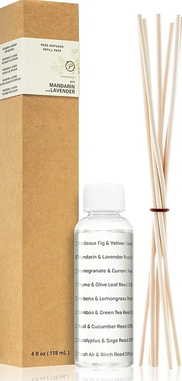 Dyfuzor zapachowy z mandarynką i lawendą - Paddywax Eco Green Diffuser Refill + Reeds Mandarin & Lavender — Zdjęcie N1