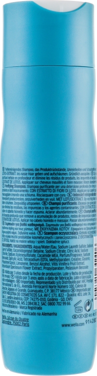 Oczyszczający szampon do włosów z lotosem - Wella Professionals Invigo Aqua Pure Shampoo — Zdjęcie N2