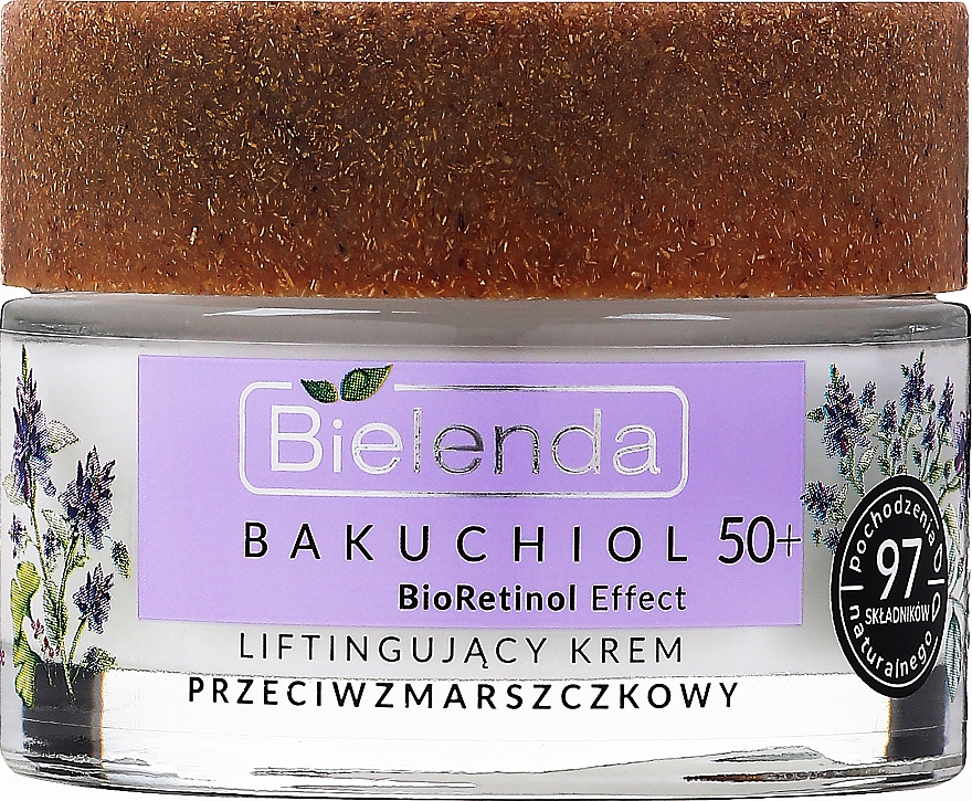 Liftingujący krem przeciwzmarszczkowy 50+ - Bielenda Bakuchiol BioRetinol Lifting Cream — Zdjęcie N1