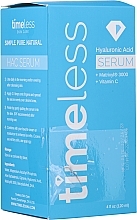 PRZECENA! Serum do twarzy z kwasem hialuronowym - Timeless Skin Care Vitamin C + Hyaluronic Acid Serum * — Zdjęcie N5