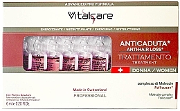 Ampułki przeciw wypadaniu włosów dla kobiet - Vitalcare Professional Made In Swiss Women’s Anti-Hair Loss Ampoules — Zdjęcie N2