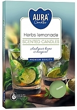 Zestaw podgrzewaczy Lemoniada ziołowa - Bispol Aura Herbs Lemonade Scented Candles — Zdjęcie N1