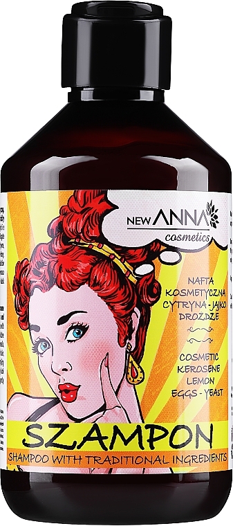 Szampon do włosów z naftą, cytryną i drożdżami - New Anna Cosmetics — Zdjęcie N1