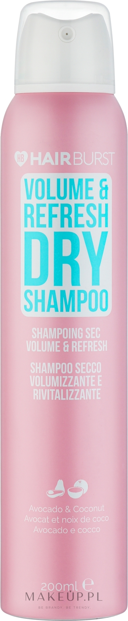 Odświeżający suchy szampon zwiększający objętość włosów - Hairburst Volume & Refresh Dry Shampoo — Zdjęcie 200 ml