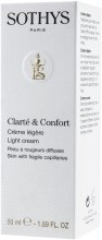 Lekki krem dla skóry wrażliwej i z trądzikiem różowatym - Sothys Clarte & Confort Light Cream for Fragile Capillaries — Zdjęcie N3