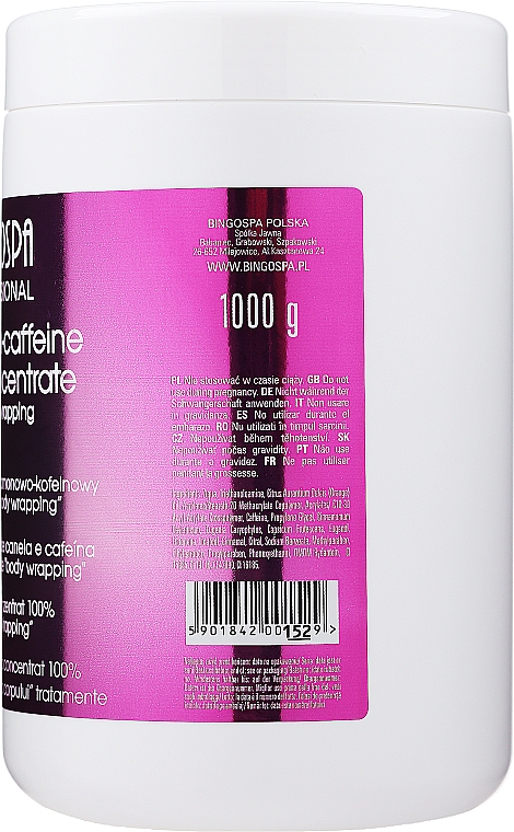 Koncentrat 100% cynamonowo-kofeinowy do zabiegów body wrapping - BingoSpa Concentrate 100% Caffeine Cinnamon-Treatment — Zdjęcie N2