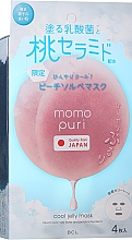 Chłodząca maseczka żelowa do twarzy z ceramidami brzoskwiniowymi i prebiotykami - BCL Momo Puri Jelly Mask Cool — фото N1