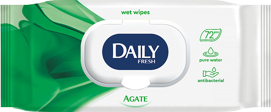Uniwersalne chusteczki nawilżane z zaworem - Daily Fresh Wet Wipes Agate — Zdjęcie N1
