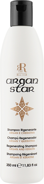 Szampon regenerujący do włosów z olejkiem arganowym i keratyną - RR Line Argan Star Shampoo — Zdjęcie N3