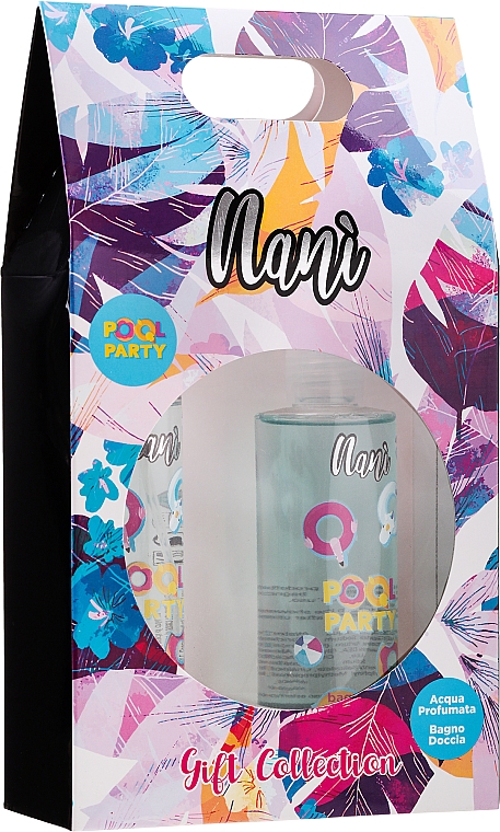 PRZECENA! Zestaw - Nani Pool Party Bath Care Gift Set (b/mist/75ml + sh/gel/250ml) * — Zdjęcie N1