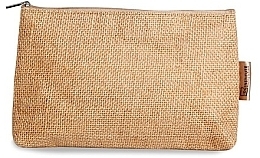 Lniana kosmetyczka, beżowa - IDC Institute Linen Cosmetic Bag — Zdjęcie N1