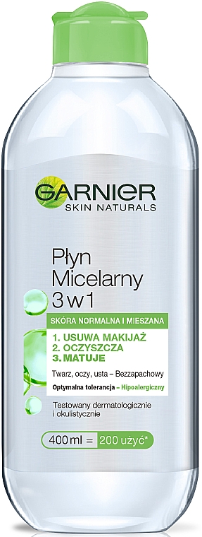 Płyn micelarny 3w1 dla skóry normalnej i mieszanej - Garnier Skin Naturals