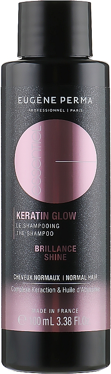 Rozświetlający szampon do włosów z keratyną - Eugene Perma Essentiel Keratin Glow Reparation Brilliance Shampoo