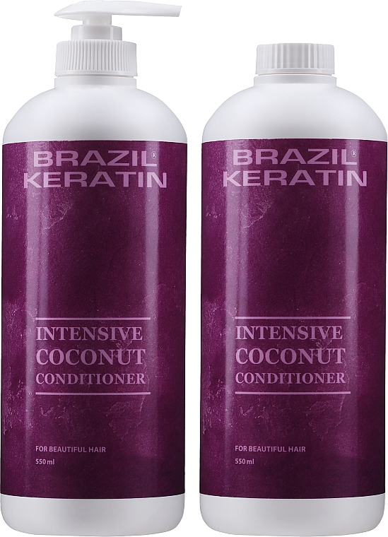 Zestaw - Brazil Keratin Intensive Coconut Conditioner Set (h/cond/550mlx2) — Zdjęcie N2