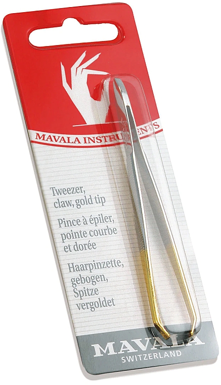 Pęseta, pozłacana - Mavala Manicure Gold Plated Claw Tweezer — Zdjęcie N1