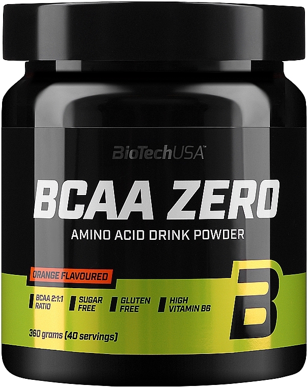 Kompleks aminokwasów w proszku Pomarańcza - BioTechUSA BCAA Zero Orange Amino Acid Drink Powder  — Zdjęcie N1