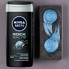 Żel pod prysznic dla mężczyzn do ciała, twarzy i włosów - NIVEA MEN Rock Salts Shower Gel — Zdjęcie N3