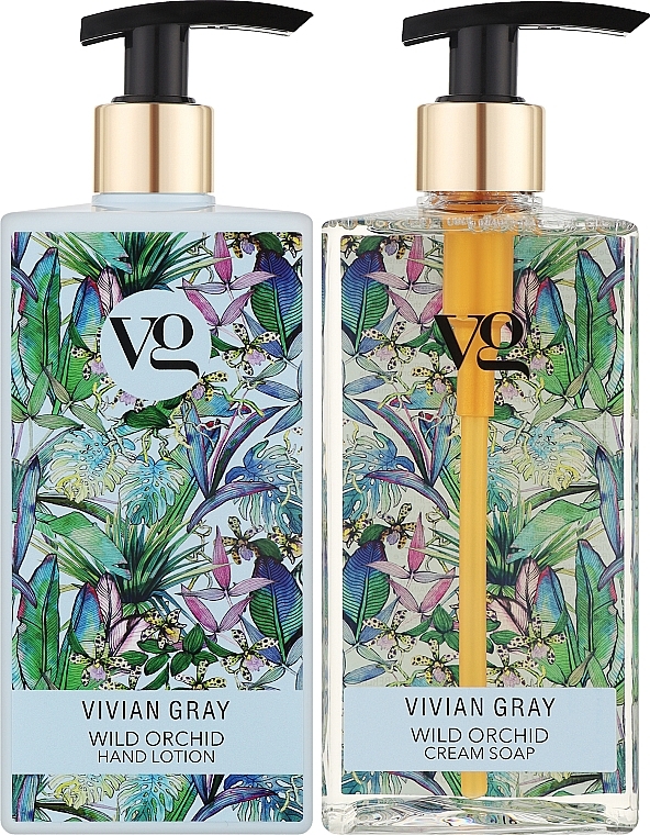 Zestaw - Vivian Gray Wild Orchid (h/soap/350ml + h/lot/350ml) — Zdjęcie N2